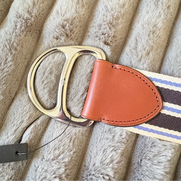 RALPH LAUREN striped bend-back belt - Picture 3 of 6